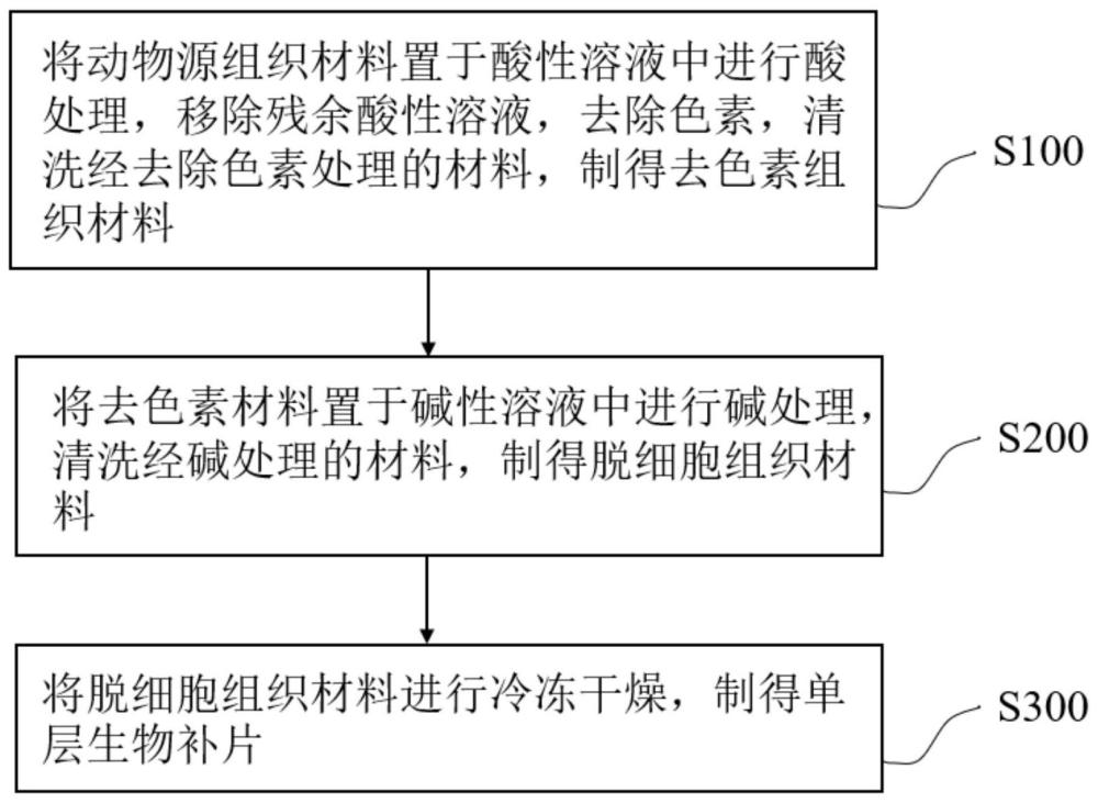 生物补片及其制备方法和在软组织修复方面的应用与流程