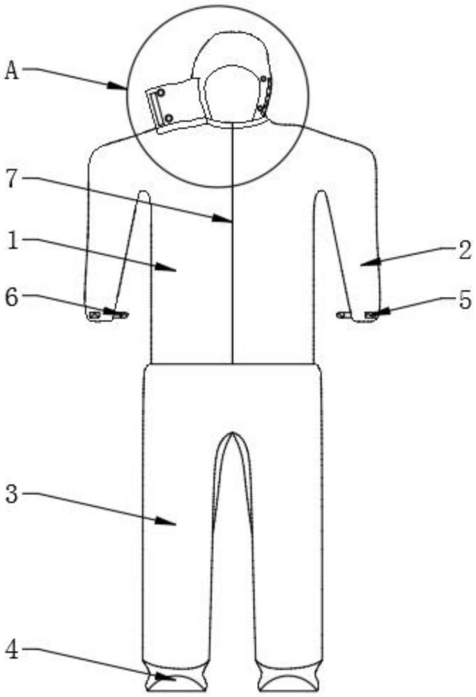 一种透气防粘身工作服的制作方法