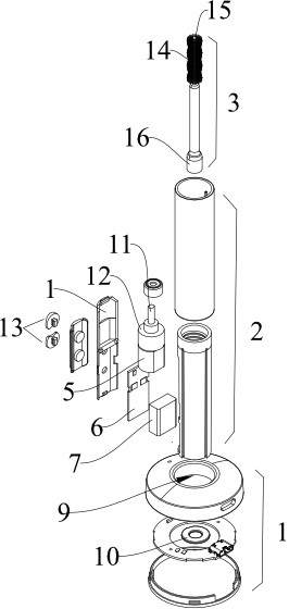 一种带双向旋转的无线充电睫毛器的制作方法