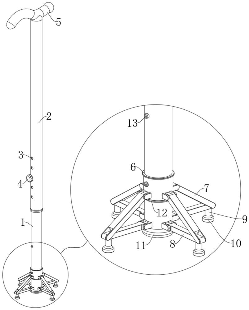 一种老年护理用助行装置的制作方法