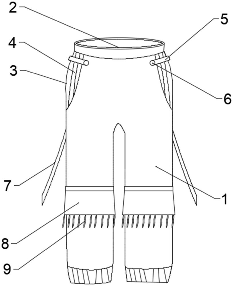裤腿长度可调节的裤子的制作方法
