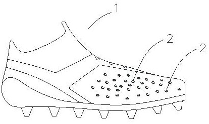 一种具有摩擦粒子鞋面的足球鞋的制作方法