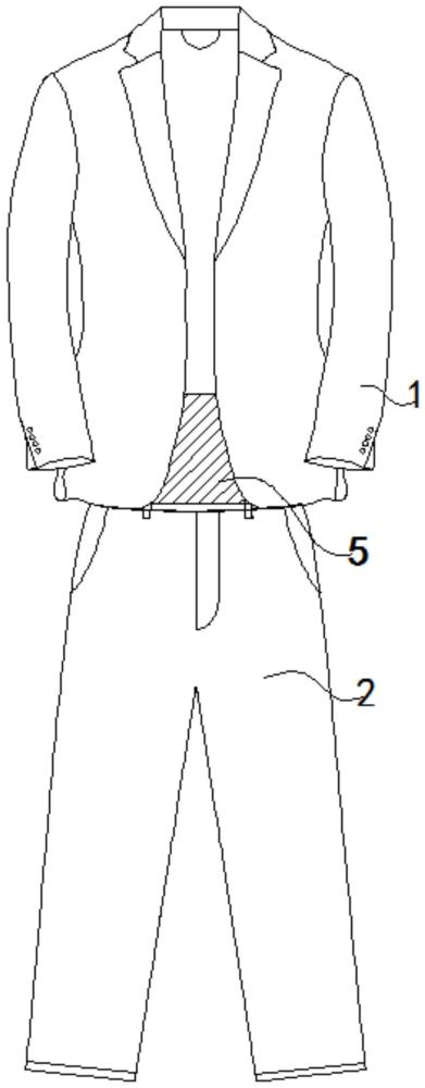 一种防静电多层复合编制面料的西服的制作方法