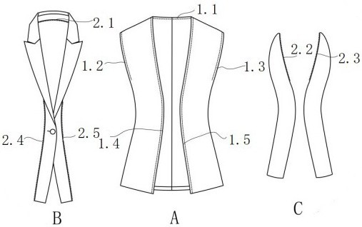 一种可拆卸多样化西服的制作方法