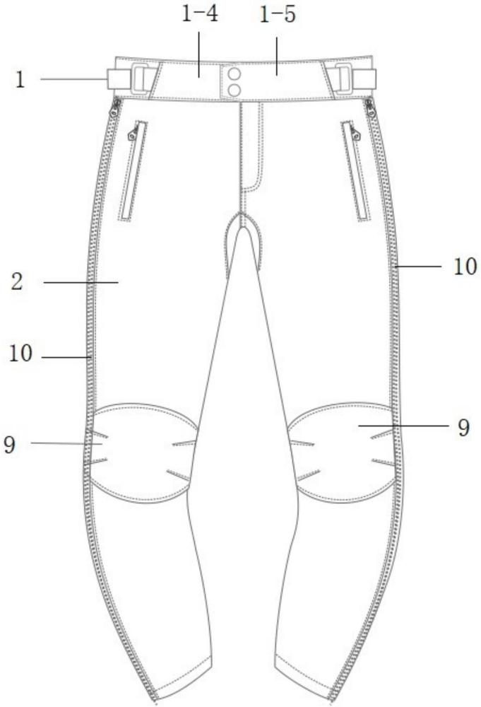 一种有护胯护膝的快拆快脱骑行裤的制作方法