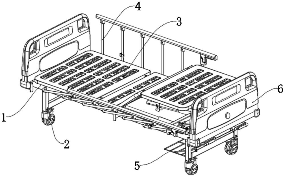 一种手动病床的制作方法