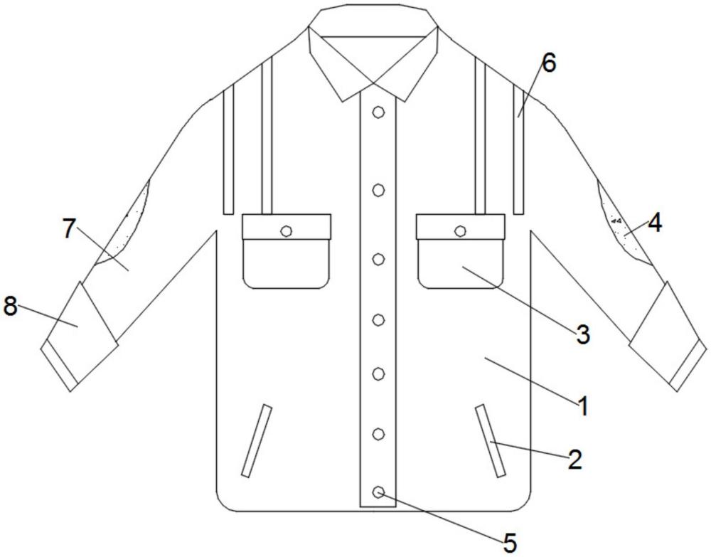 一种具有耐磨损结构的工作服的制作方法