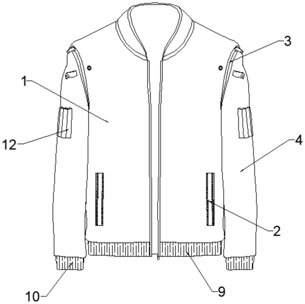 一种带有隐藏式口袋结构的衣服的制作方法