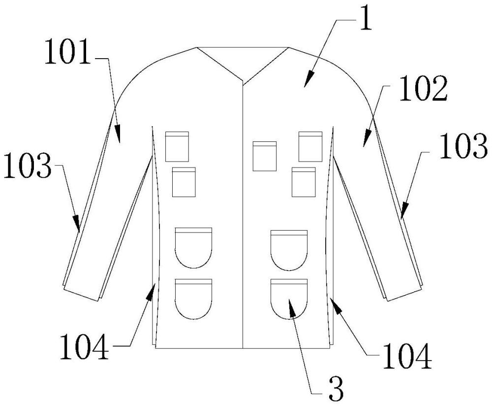 一种适用于术后患者护理的病服