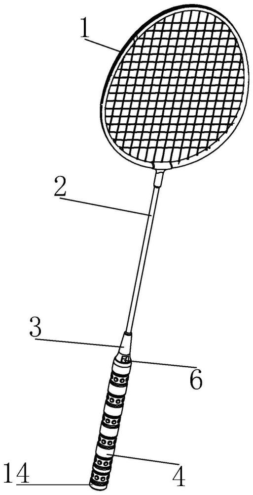 挥动排汗的羽毛球拍的制作方法