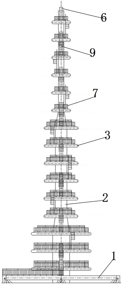 一种用于克服风致振动的建筑塔冠安装方法与流程