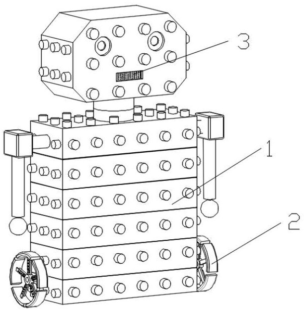 一种互动式娱乐积木机器人的制作方法