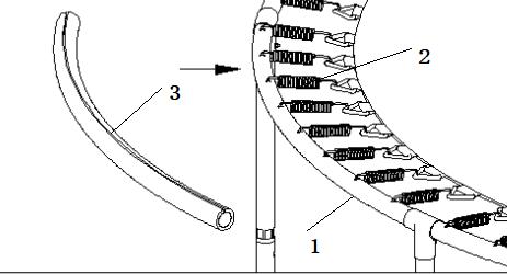 一种蹦床新的圈管和弹簧位置保护结构的制作方法