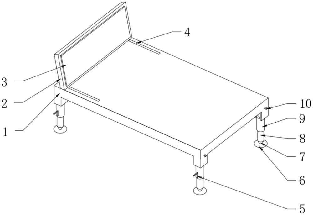 一种可以在不平整地面稳定放置的床架的制作方法
