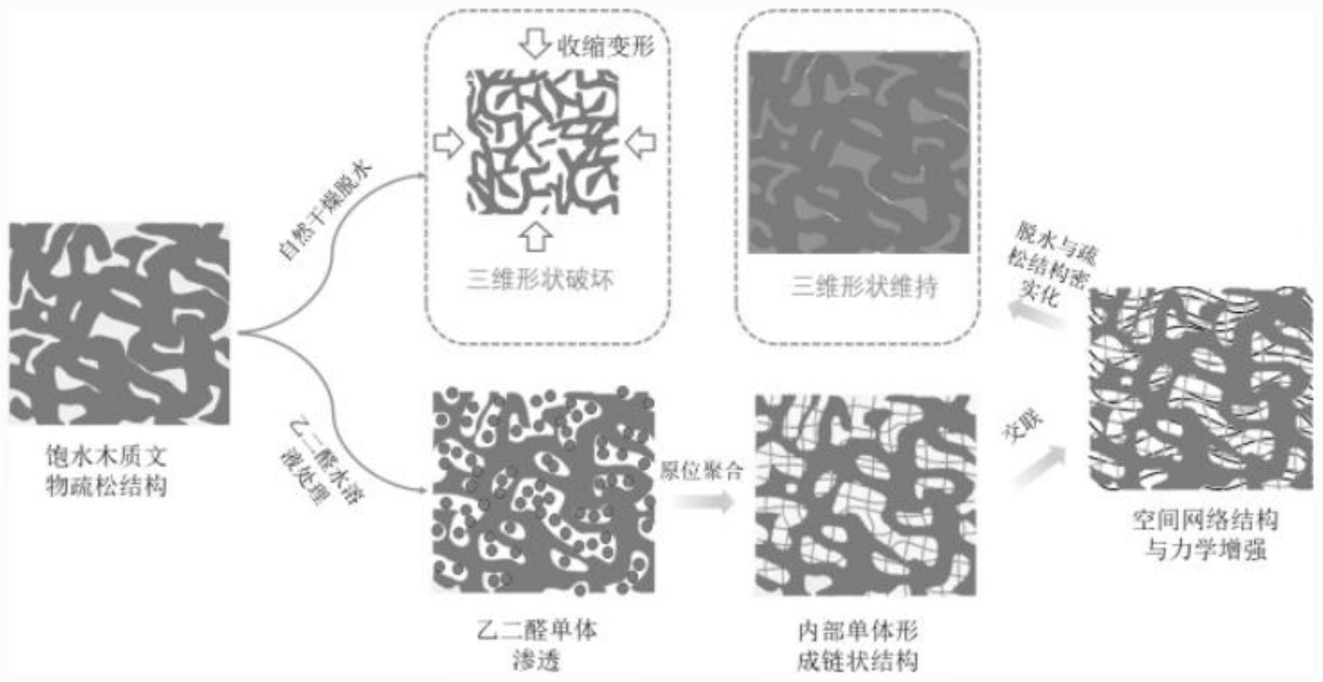 饱水木漆器文物乙二醛复合脱水方法与流程