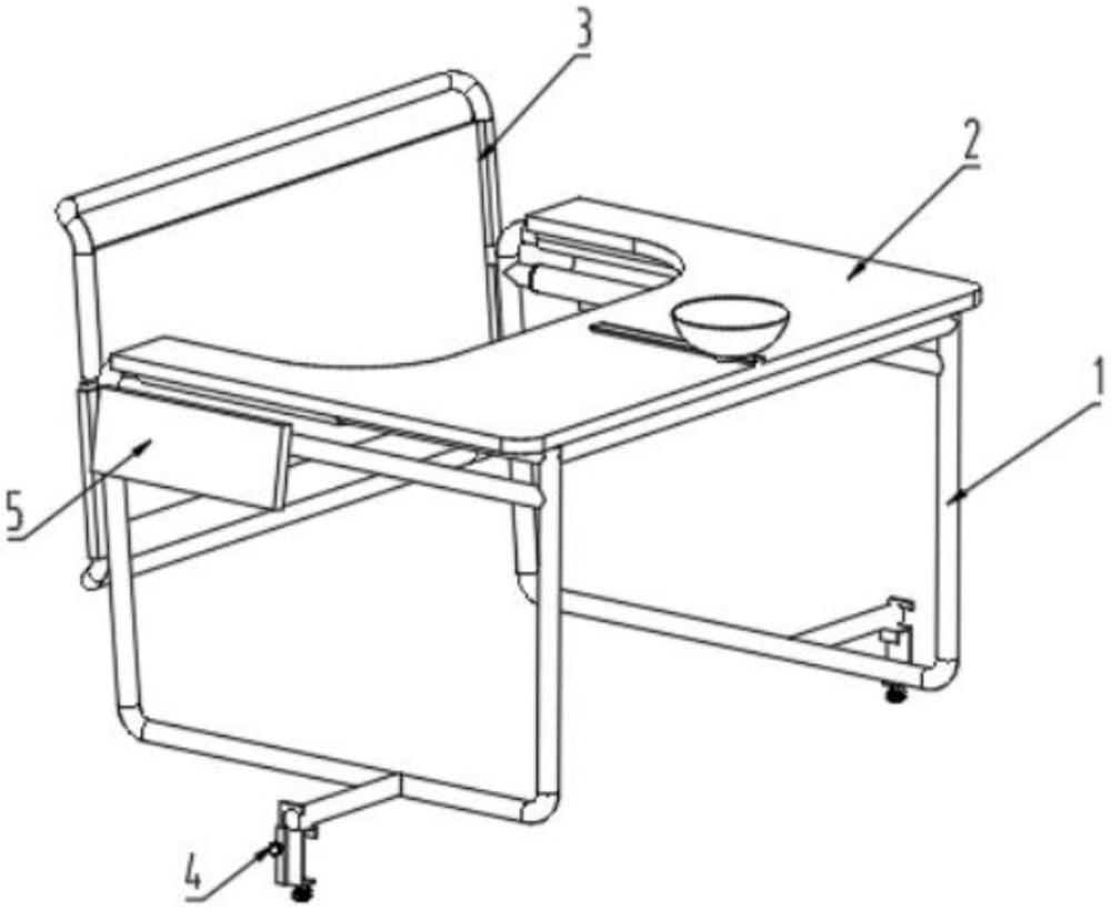 一种偏瘫患者使用的餐桌
