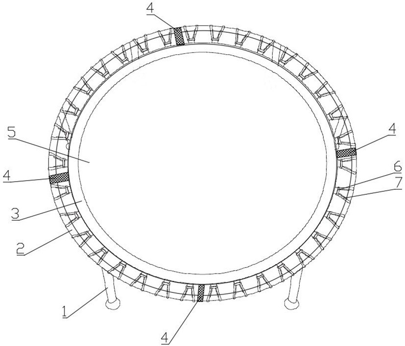 一种弹力绳蹦床的制作方法
