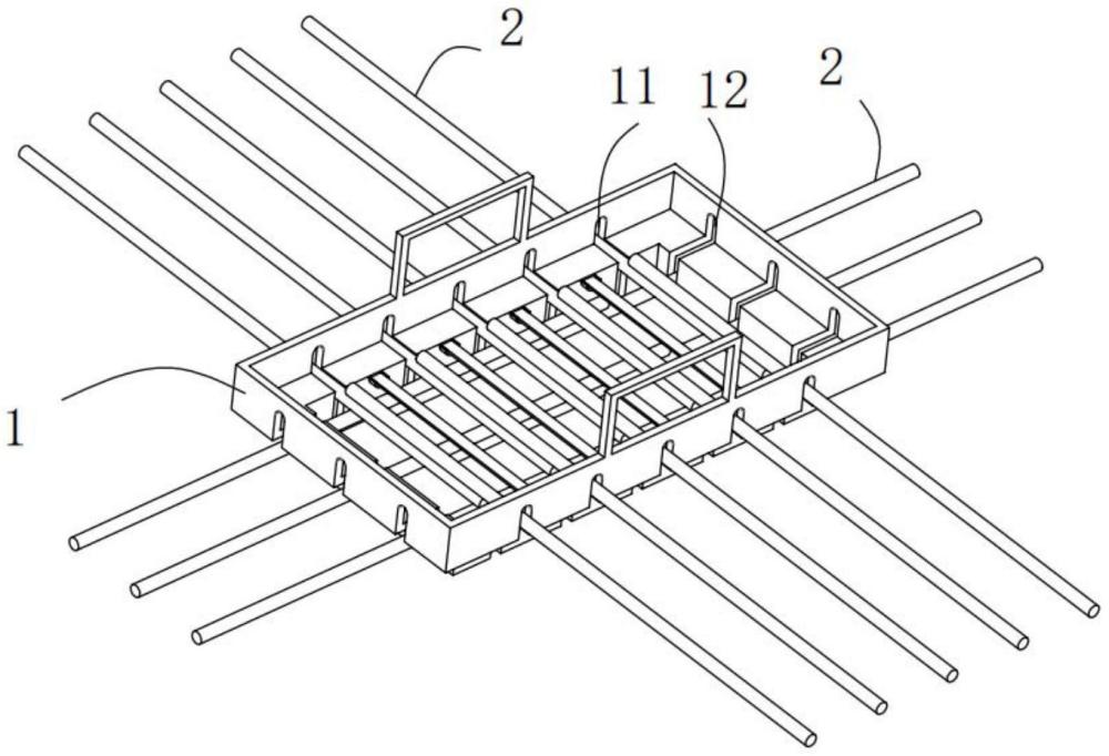 用于建筑楼板传料洞口成型的钢筋预留装置的制作方法