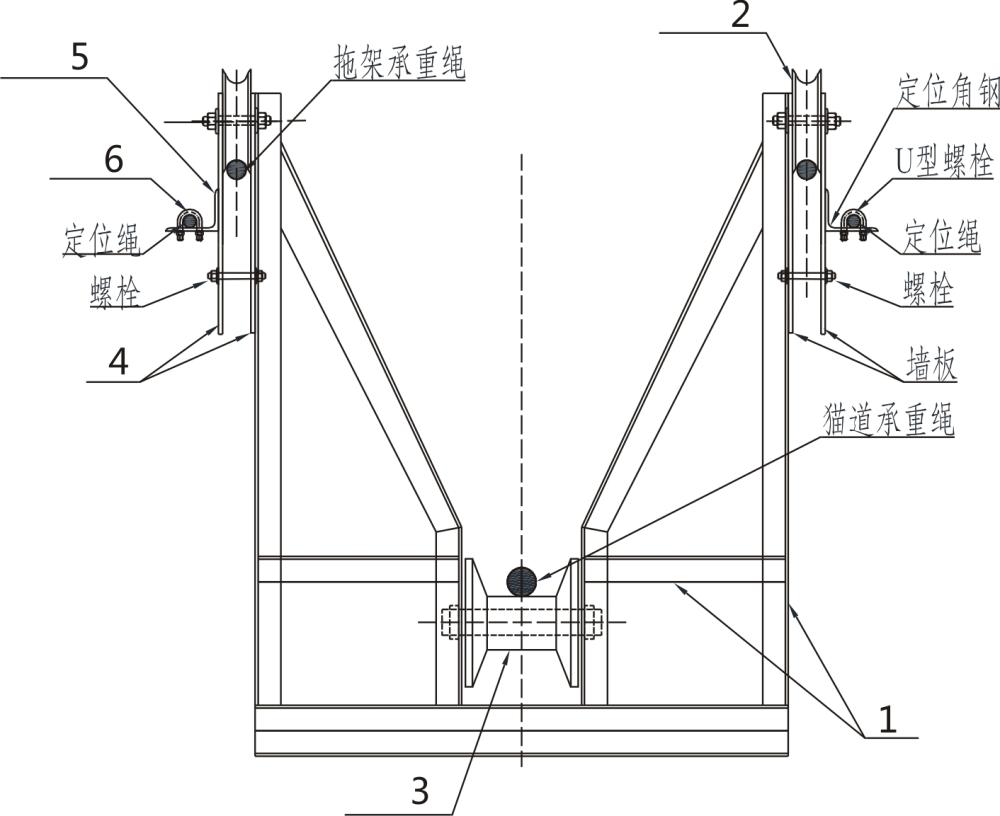 一种悬索桥猫道承重绳托架的制作方法