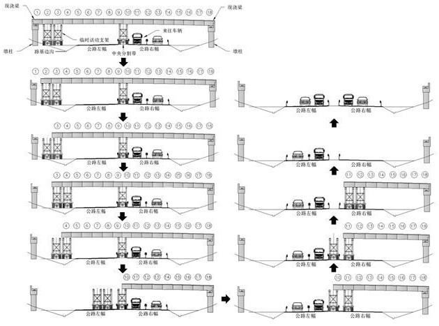 一种公路不断交大跨径现浇天桥拆除方法与流程