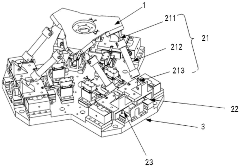 一种大行程纳米级并联调整平台
