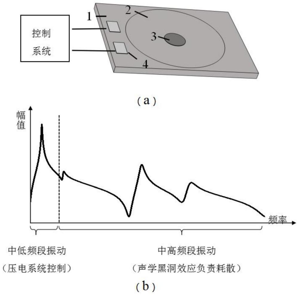 一种基于压电-声学黑洞效应的结构宽频减振降噪装置