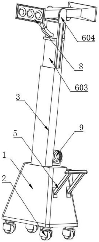 一种施工现场可移动伸缩灯架的制作方法