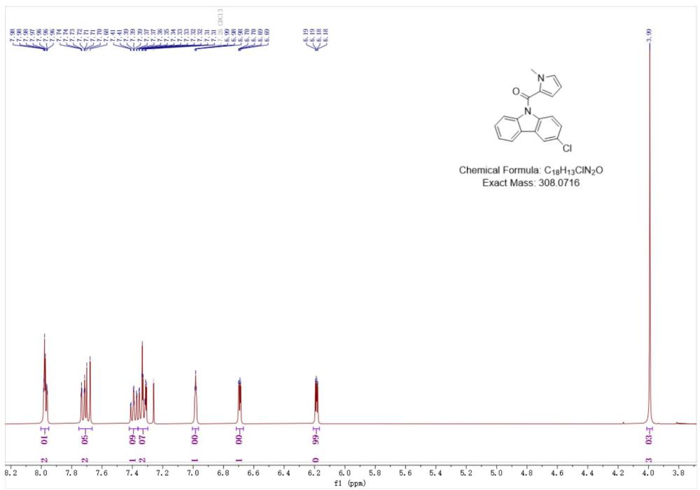 一种氯代吡咯甲酰基咔唑衍生物及其在磷光防伪膜中的应用