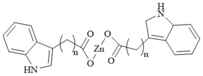 一种生物基吲哚酸锌盐类成核剂及其制备方法和应用