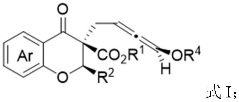 一种轴手性联烯基黄酮类衍生物及制备方法