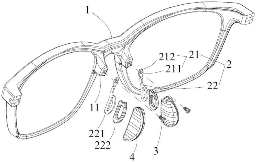 一种眼镜鼻托结构的制作方法