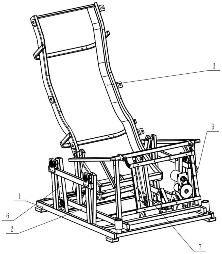 一种可躺平的摇摆椅架及按摩椅的制作方法