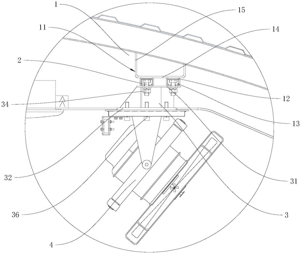 一种轨道车辆客室用吊扇安装结构及轨道车辆的制作方法