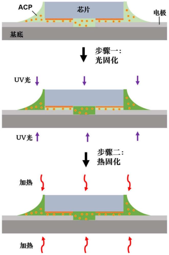 一种各向异性导电胶及其固化方法与流程