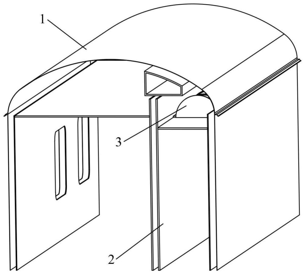 一种铁路客车包间走廊穹顶结构的制作方法