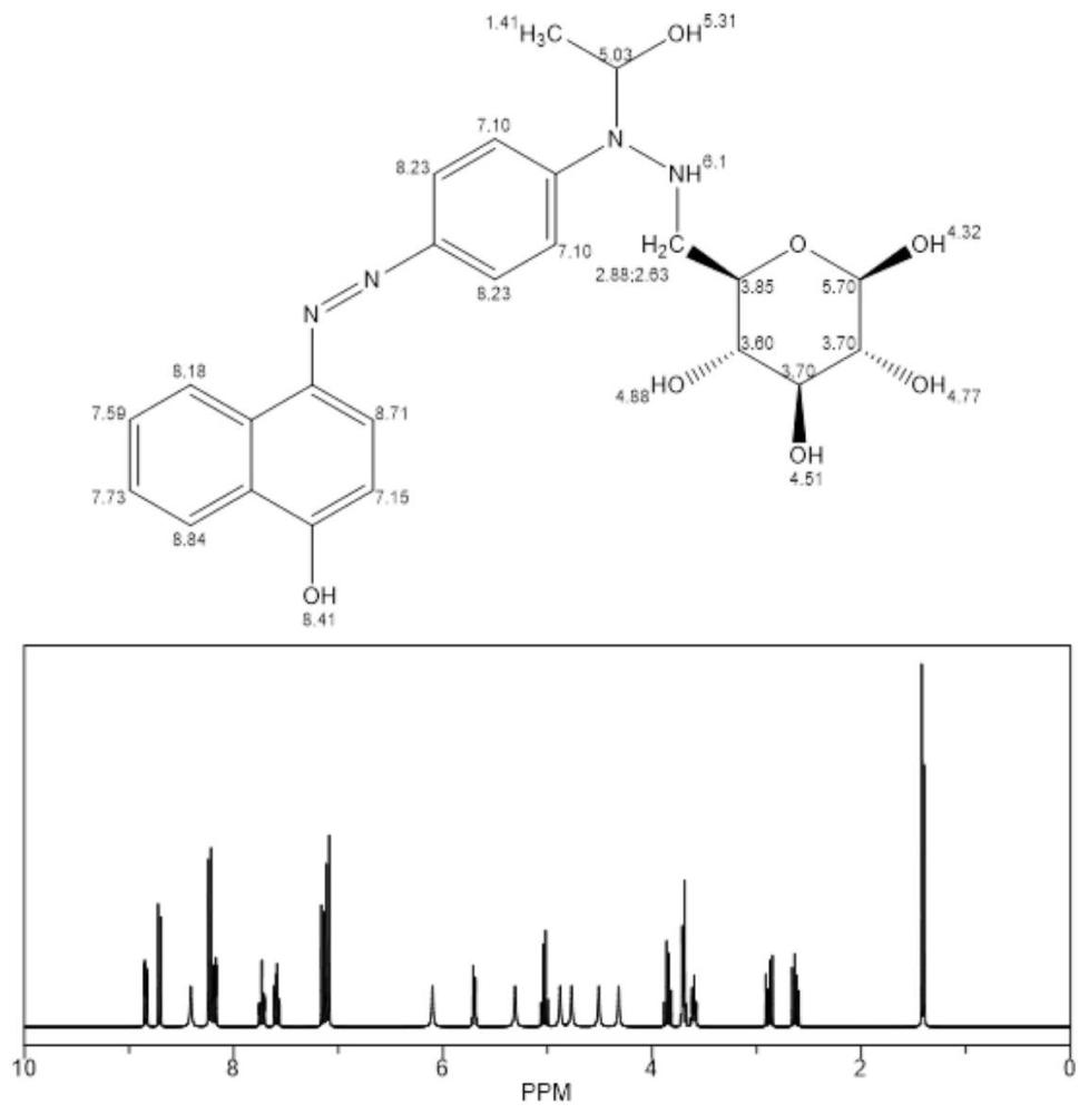 一种含多羟基的偶氮类染料及其制备方法和用途