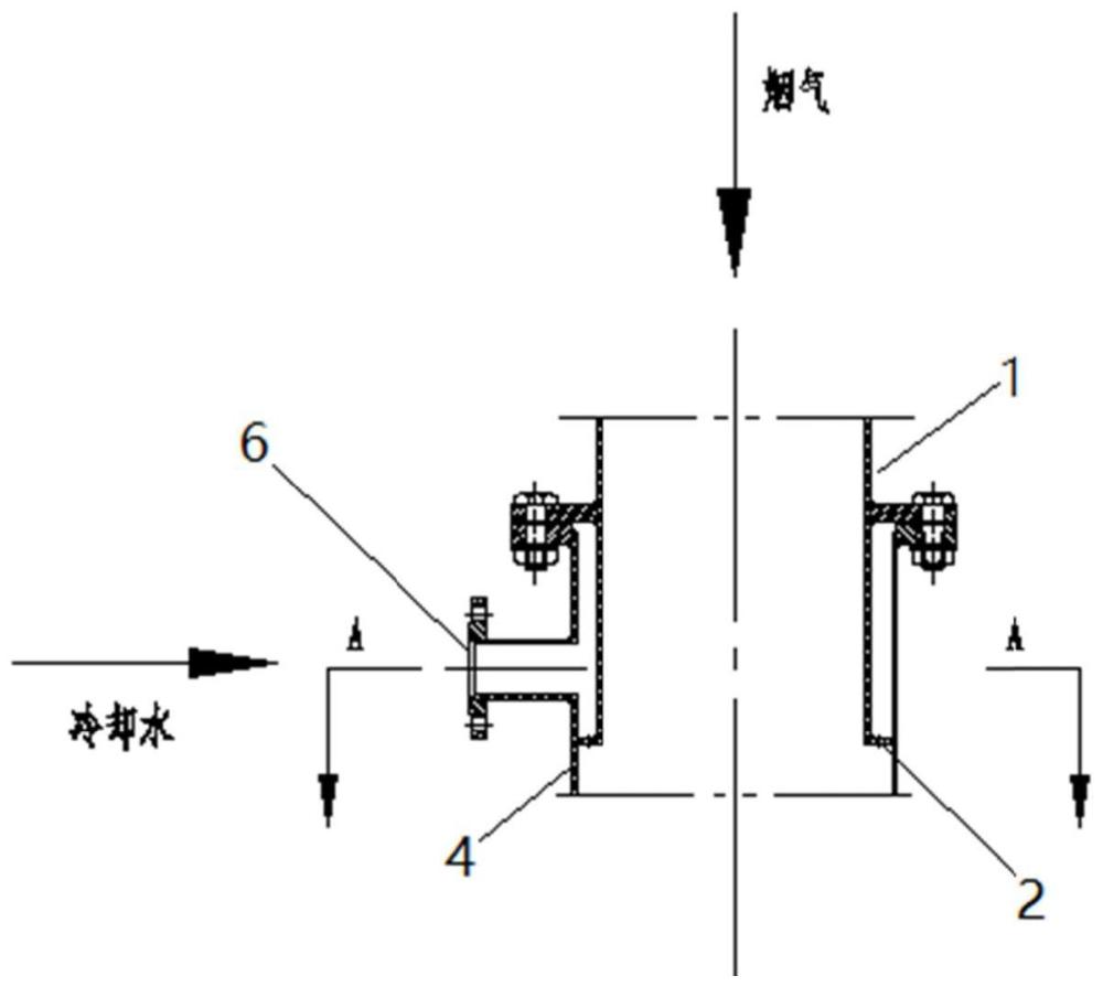 一种船舶舷侧排烟管用可拆式烟水混流器及其制造方法与流程