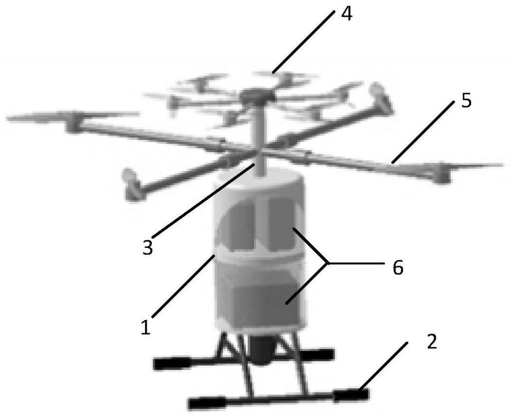 一种适用于强扰动环境的全驱型塔型特种旋翼无人机