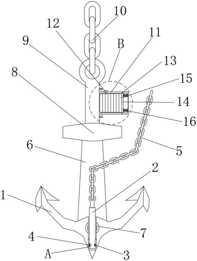 一种设置有防腐蚀结构的船锚的制作方法