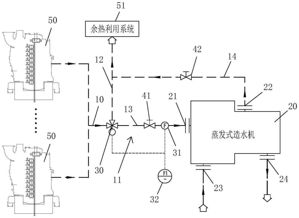 蒸发式造水机热源恒流量系统的制作方法