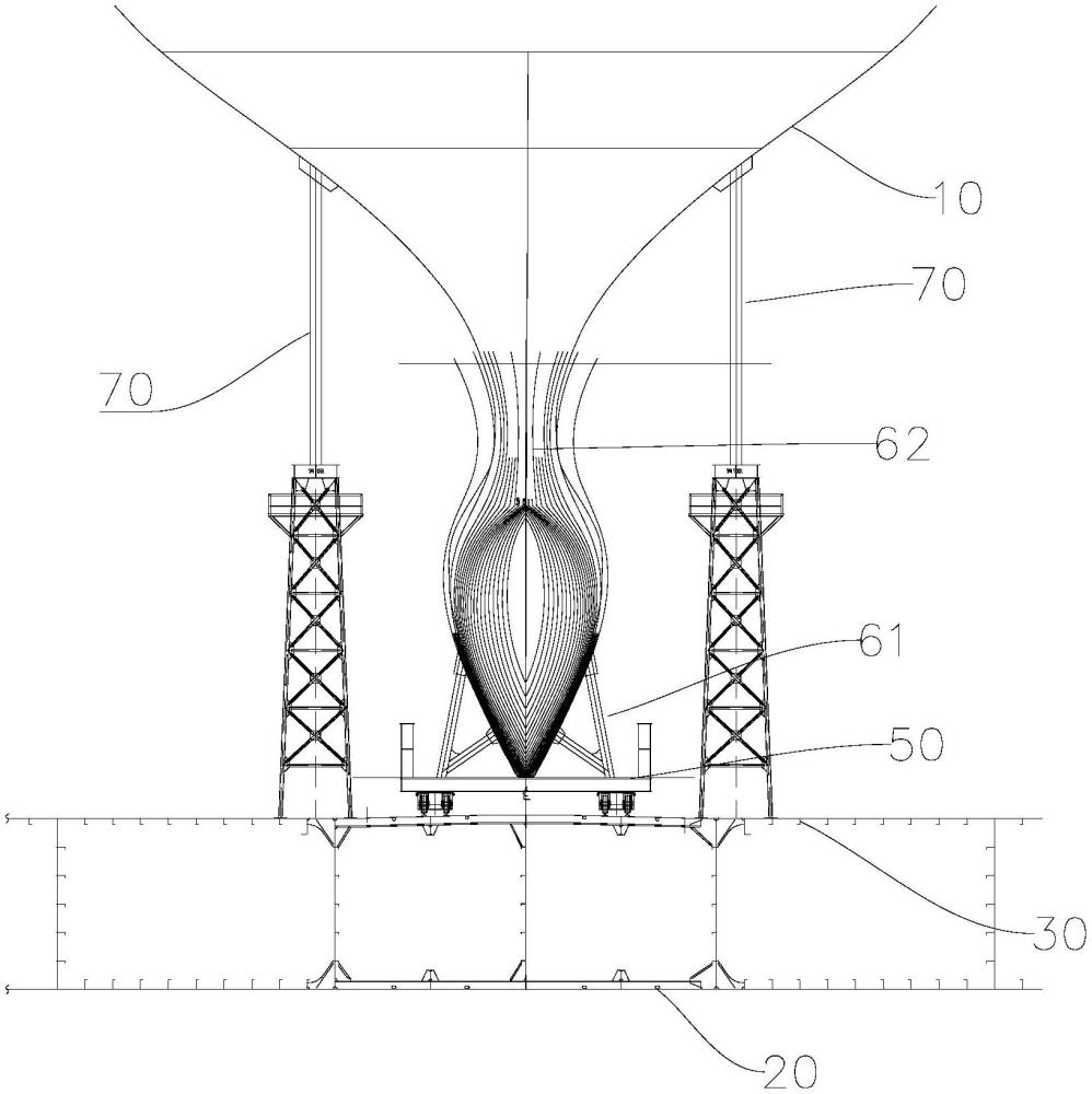 一种浮船坞内船舶球鼻首的安装结构的制作方法