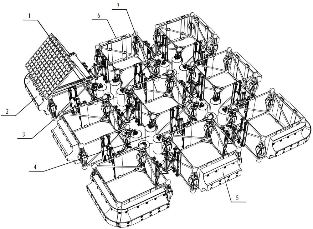 一种稳定承载光伏设备的海上浮台