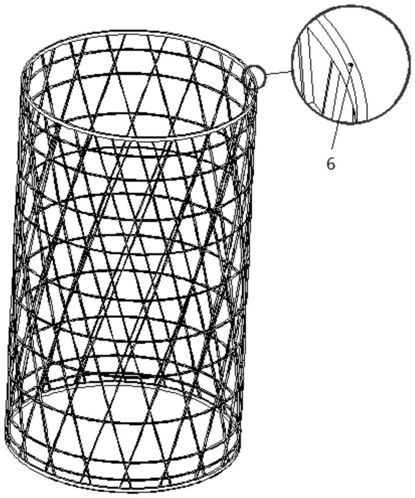 带金属预埋件的复合材料网格筒及其制备方法与流程
