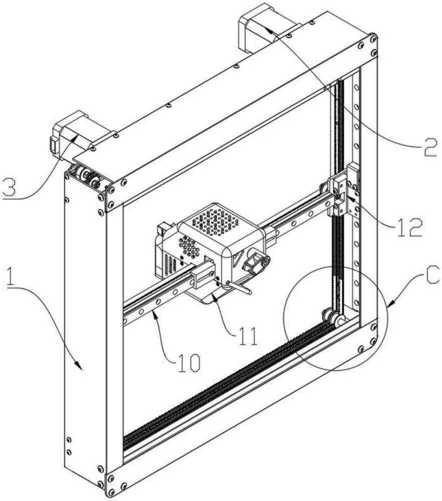 一种新型3D打印机CoreXY的运动结构和张紧结构的制作方法