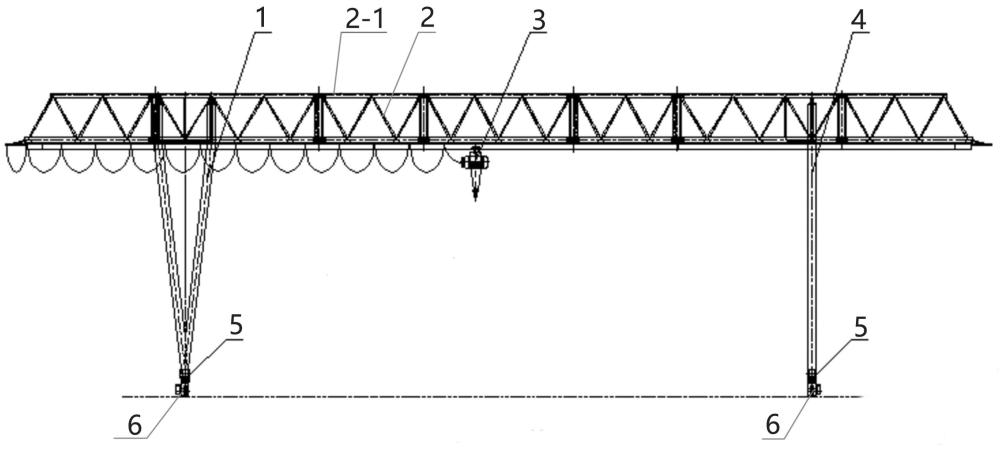 一种适用于大跨度高扬程桁架式龙门吊的安装方法与流程