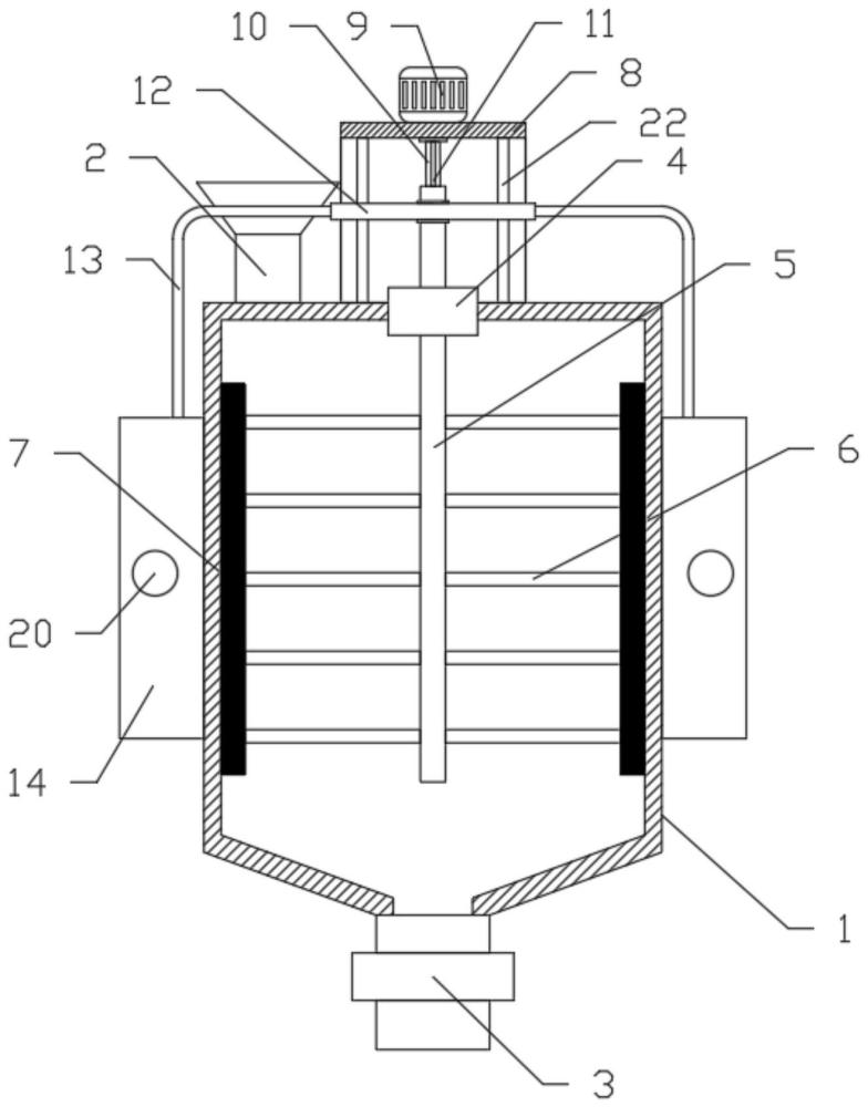 一种建筑用原材料混合搅拌机构的制作方法