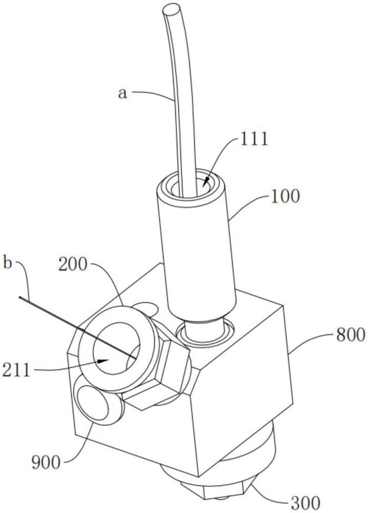 一种用于纤维预浸丝3D打印的双通道复合喷涂结构的制作方法