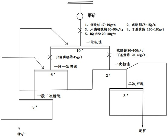 一种高品位硫化镍铜矿混合浮选的药剂制度及应用的制作方法