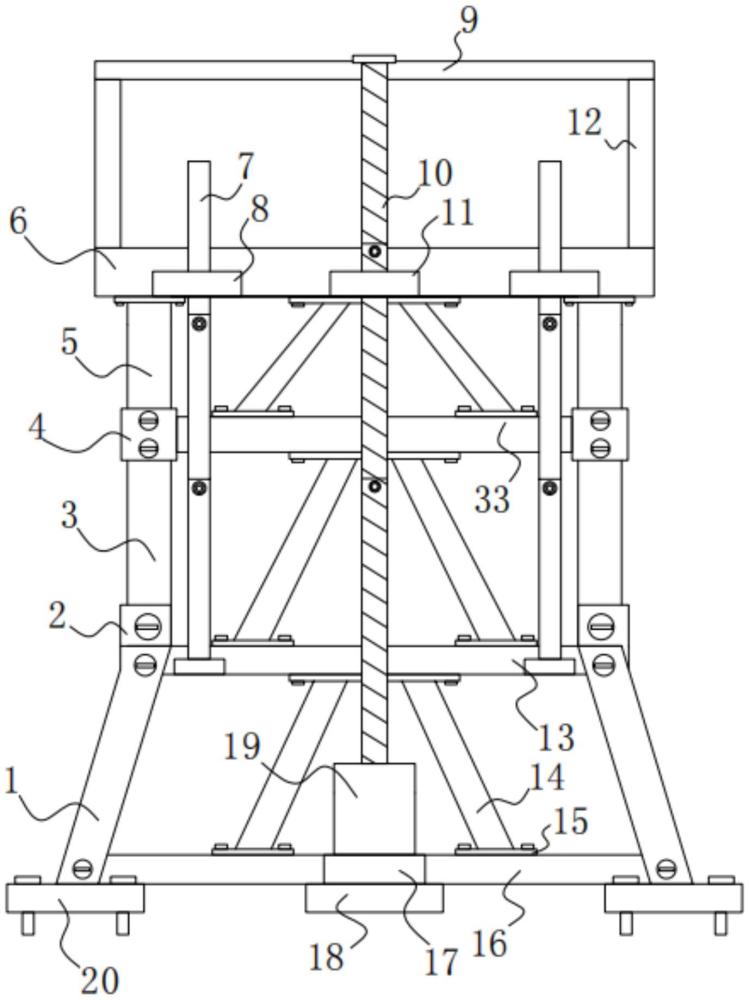 修井机井架上体承载装置的制作方法