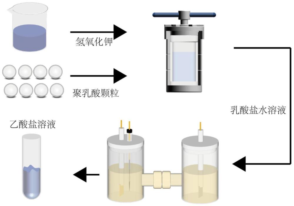 一种以聚乳酸废塑料为原料制备乙酸盐和丙酮酸盐的方法